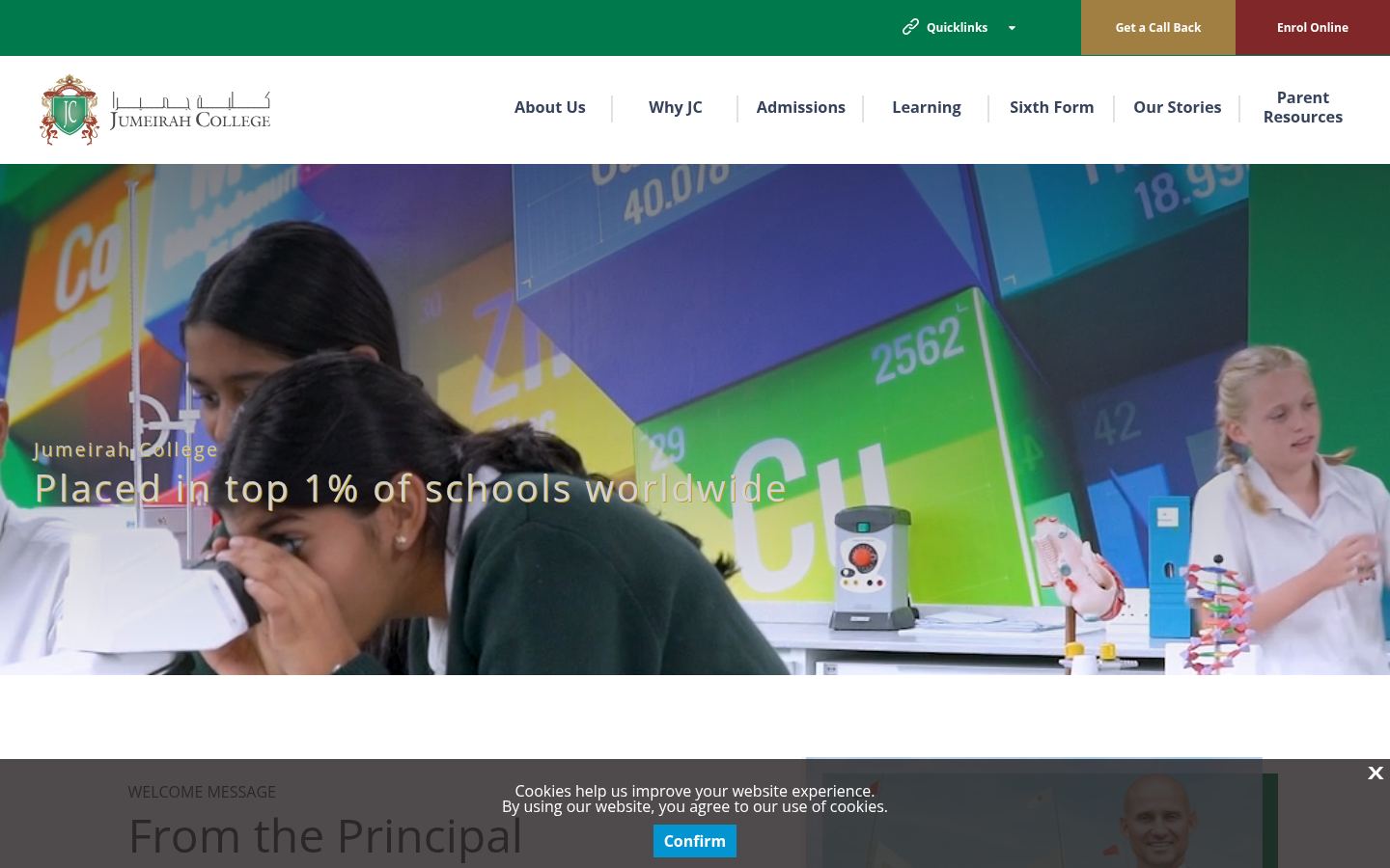 GEMS Jumeirah College &middot; HOMEPAGE_SCREENSHOT