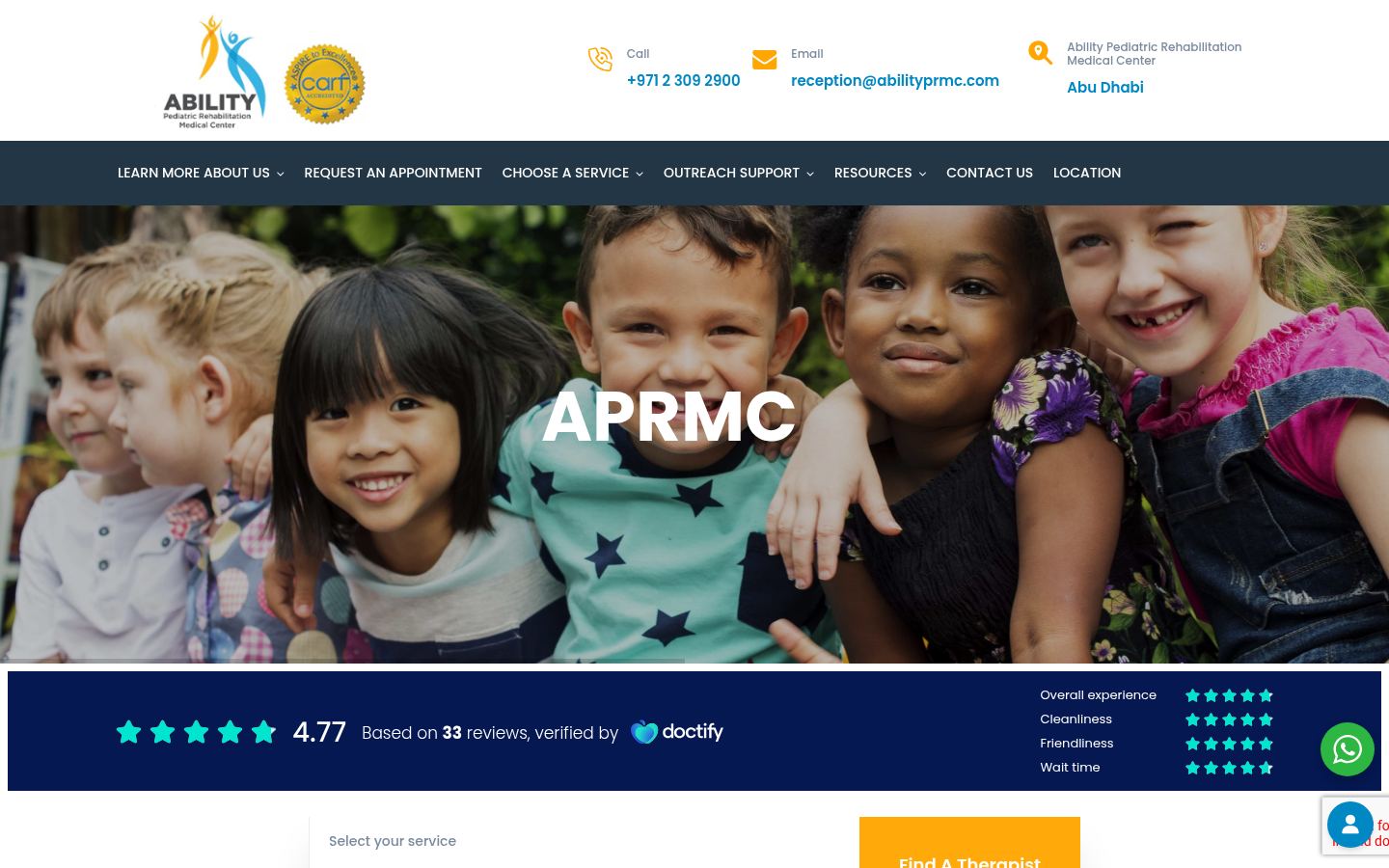 Ability Pediatric Rehabilitation &middot; HOMEPAGE_SCREENSHOT