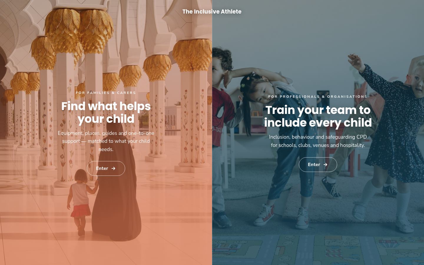 The Inclusive Athlete &middot; HOMEPAGE_SCREENSHOT