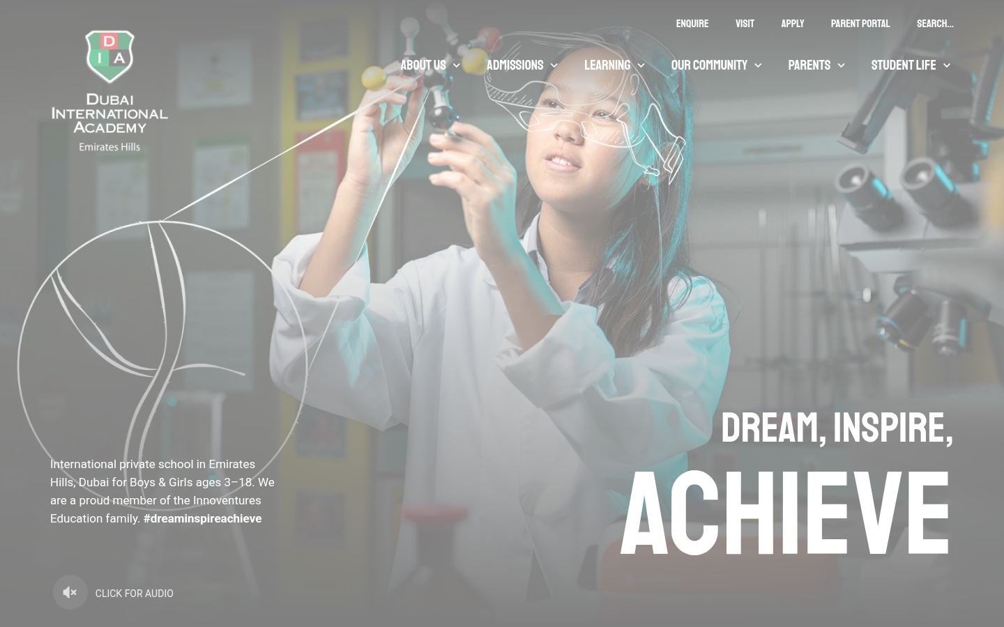Dubai International Academy Emirates Hills &middot; HOMEPAGE_SCREENSHOT