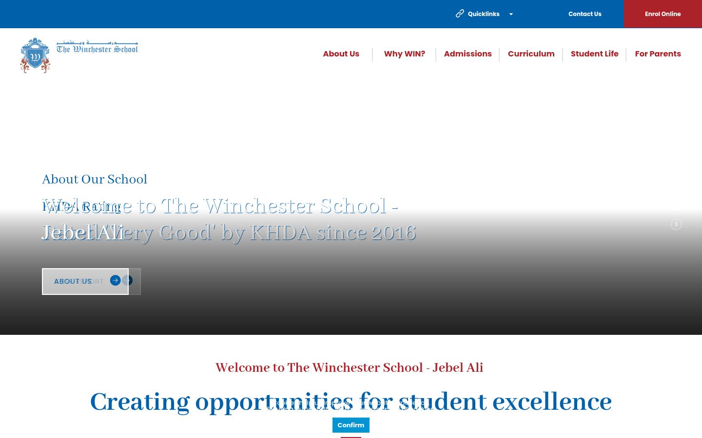 GEMS Winchester School Dubai &middot; HOMEPAGE_SCREENSHOT