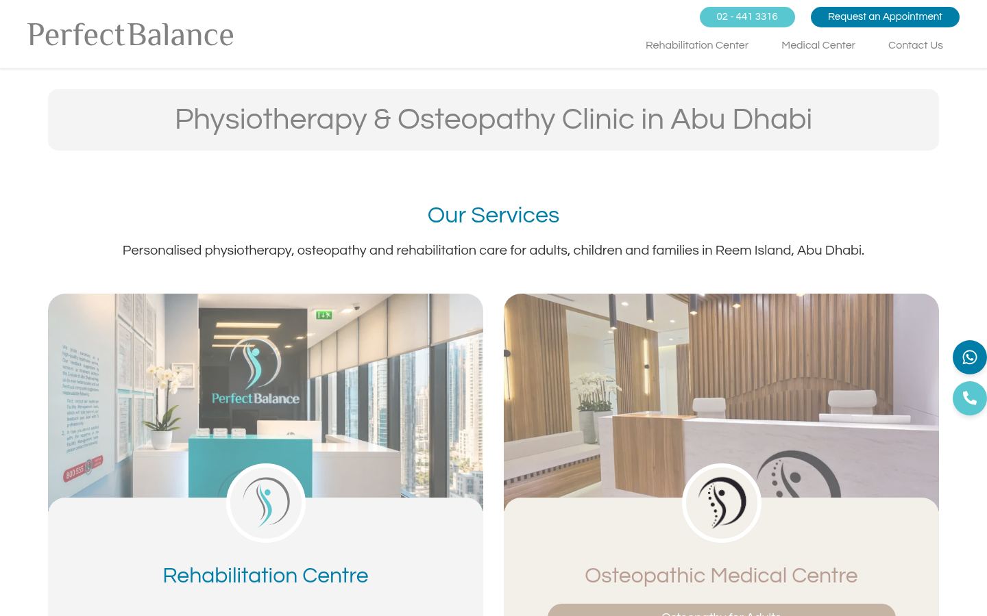 Perfect Balance Rehabilitation Centre &middot; HOMEPAGE_SCREENSHOT
