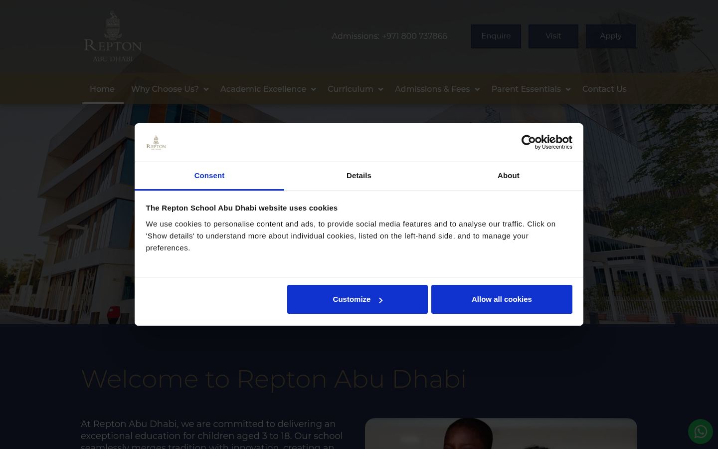 Repton School Abu Dhabi &middot; HOMEPAGE_SCREENSHOT