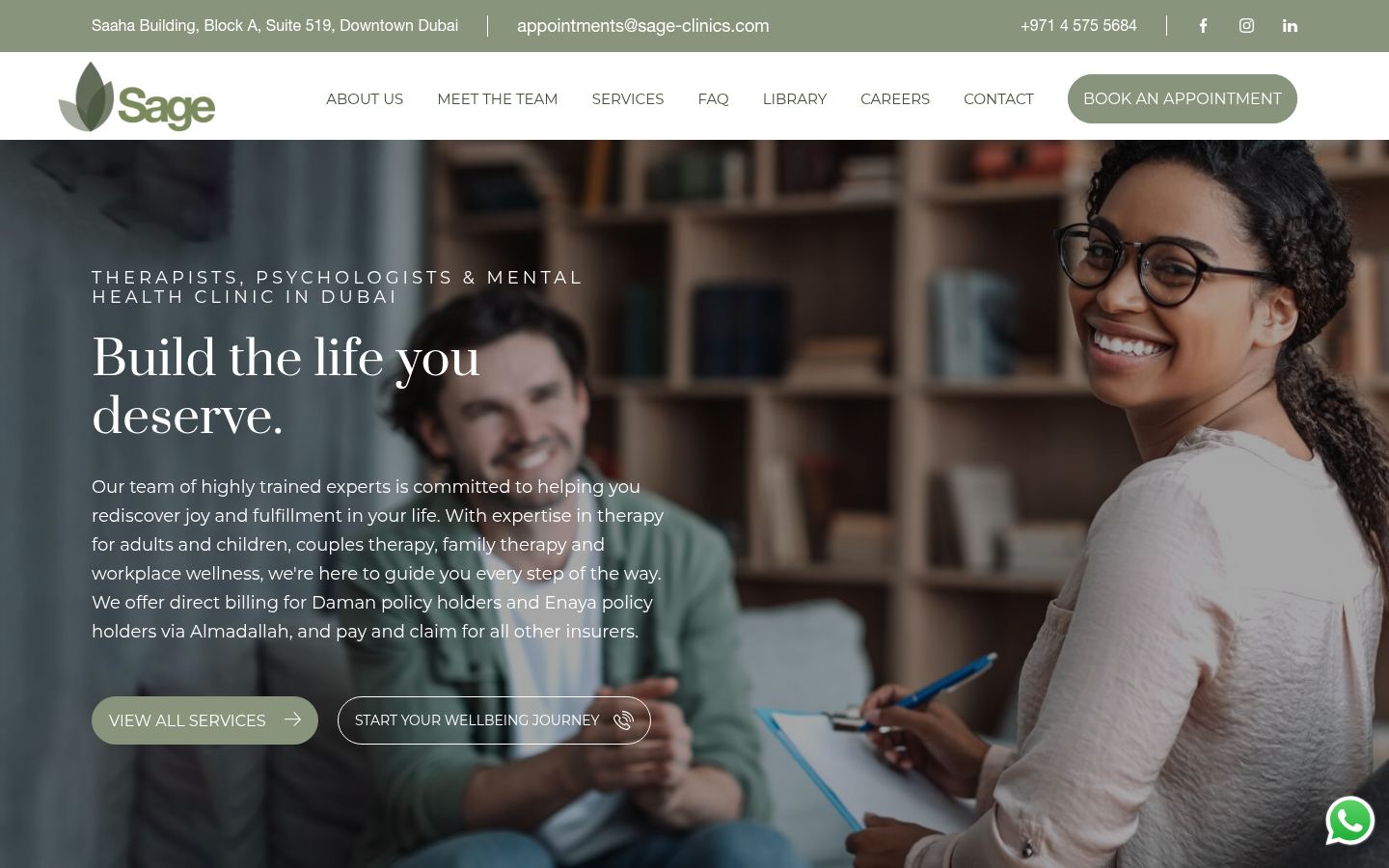 Sage Clinics &middot; HOMEPAGE_SCREENSHOT