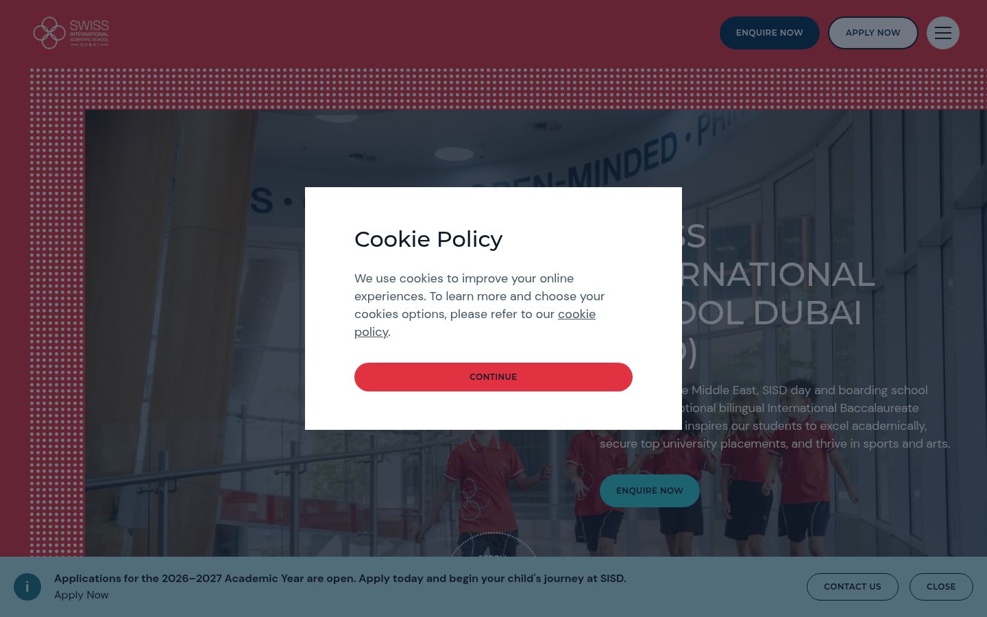 Swiss International Scientific School Dubai &middot; HOMEPAGE_SCREENSHOT