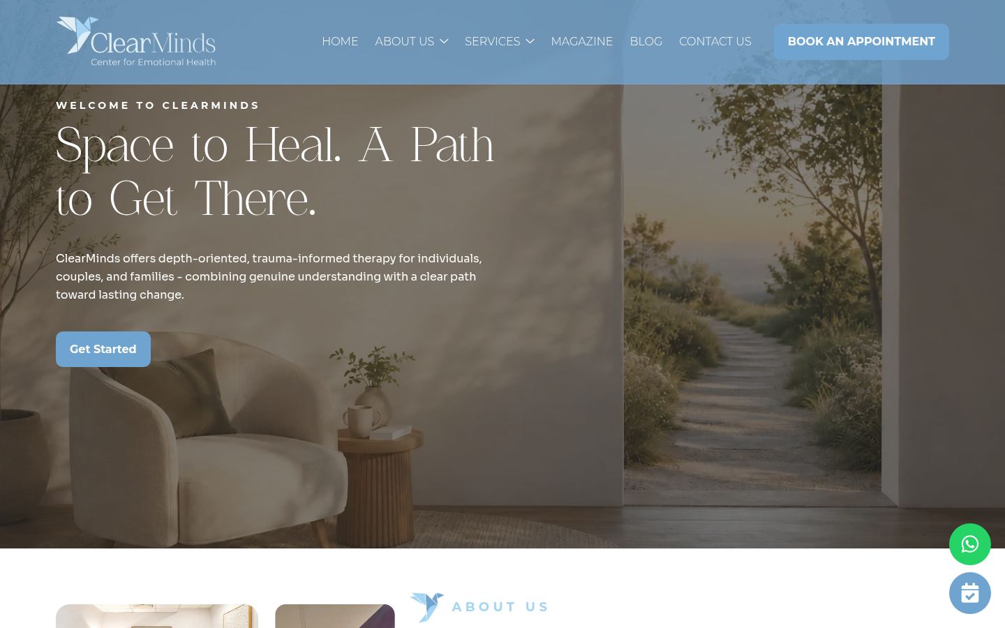 ClearMinds Center &middot; HOMEPAGE_SCREENSHOT