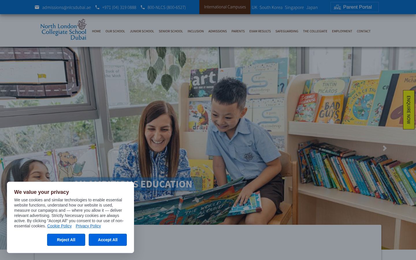 North London Collegiate School Dubai &middot; HOMEPAGE_SCREENSHOT