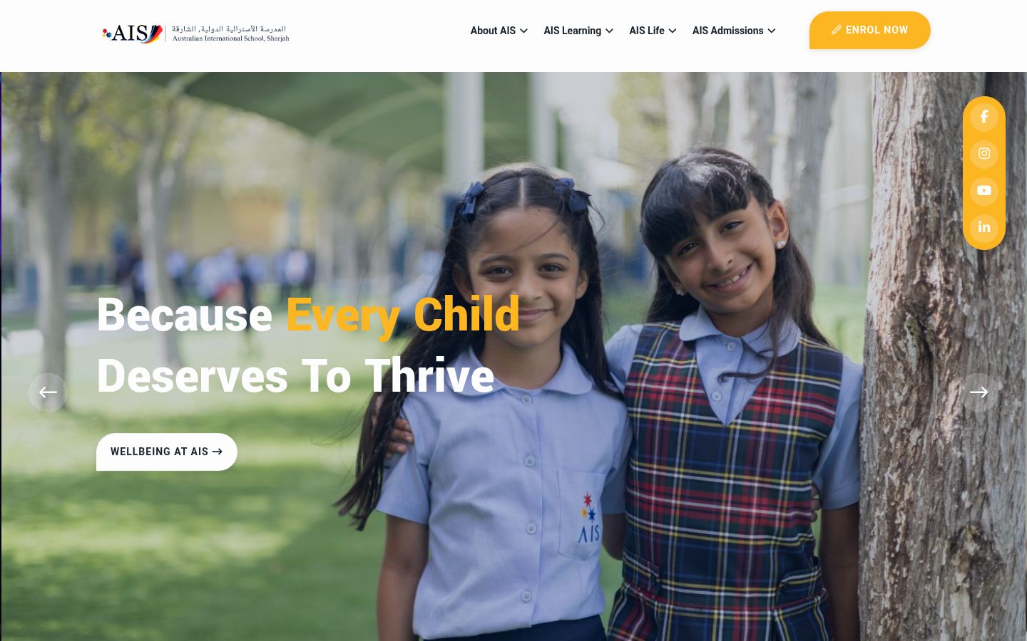 Australian International School Sharjah &middot; HOMEPAGE_SCREENSHOT