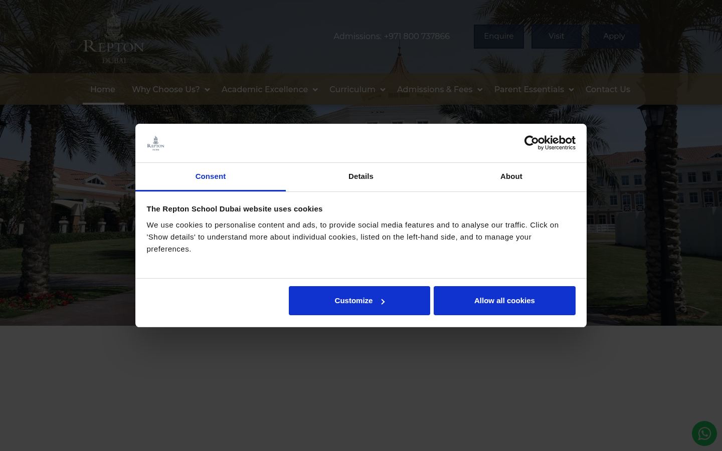 Repton School Dubai &middot; HOMEPAGE_SCREENSHOT