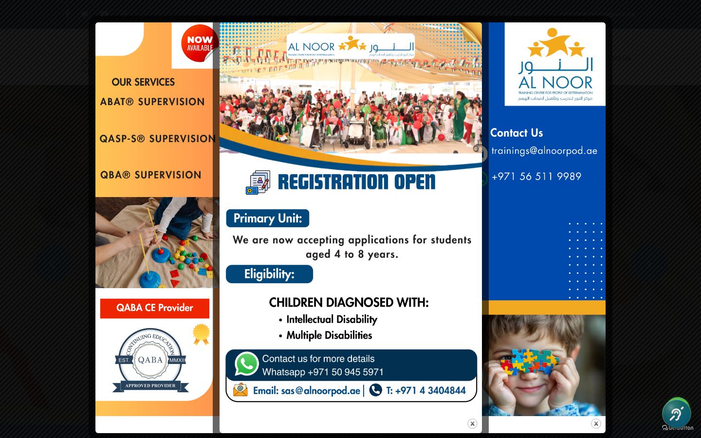 Al Noor Training Centre for Persons with Disabilities &middot; HOMEPAGE_SCREENSHOT