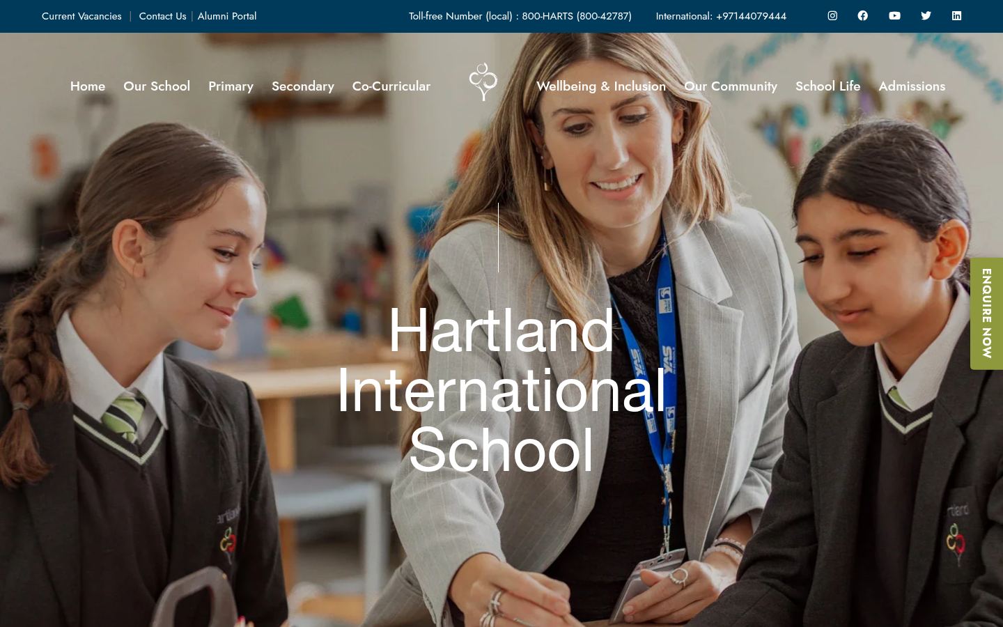 Hartland International School &middot; HOMEPAGE_SCREENSHOT