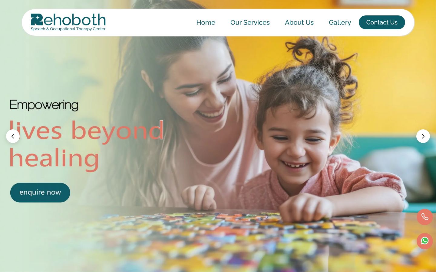 Rehoboth Speech & OT Center · HOMEPAGE_SCREENSHOT