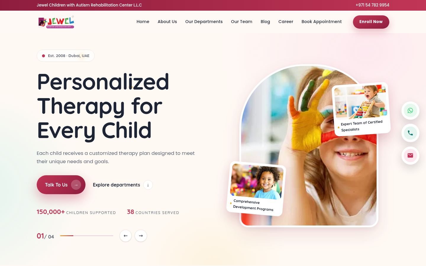 Jewel Autism & Child Development Centre &middot; HOMEPAGE_SCREENSHOT