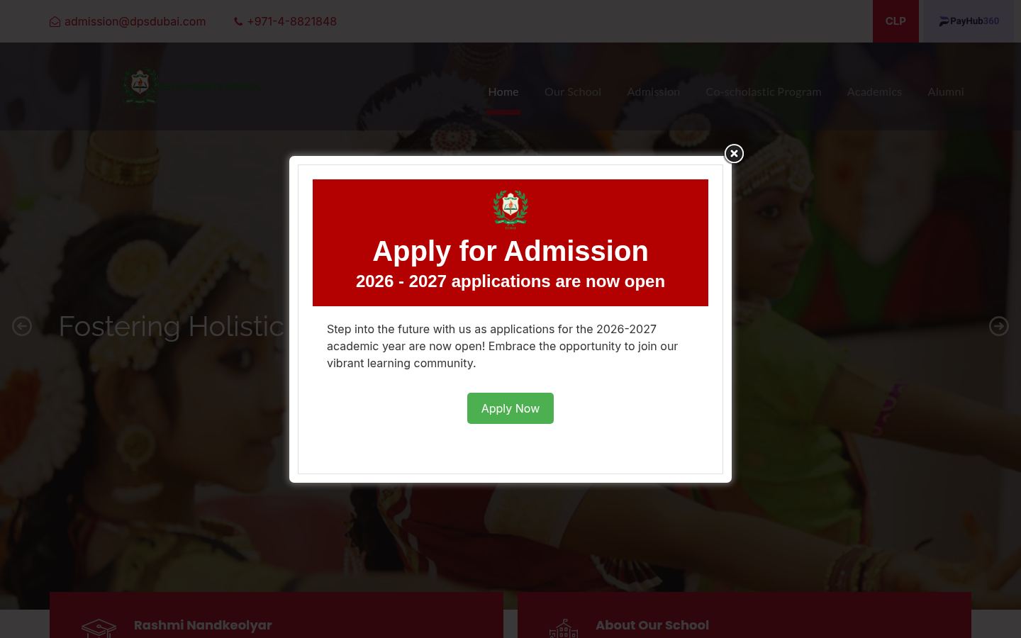 Delhi Private School Dubai &middot; HOMEPAGE_SCREENSHOT