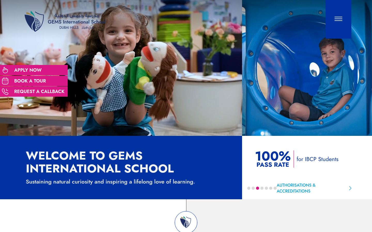 GEMS International School Al Khail &middot; HOMEPAGE_SCREENSHOT