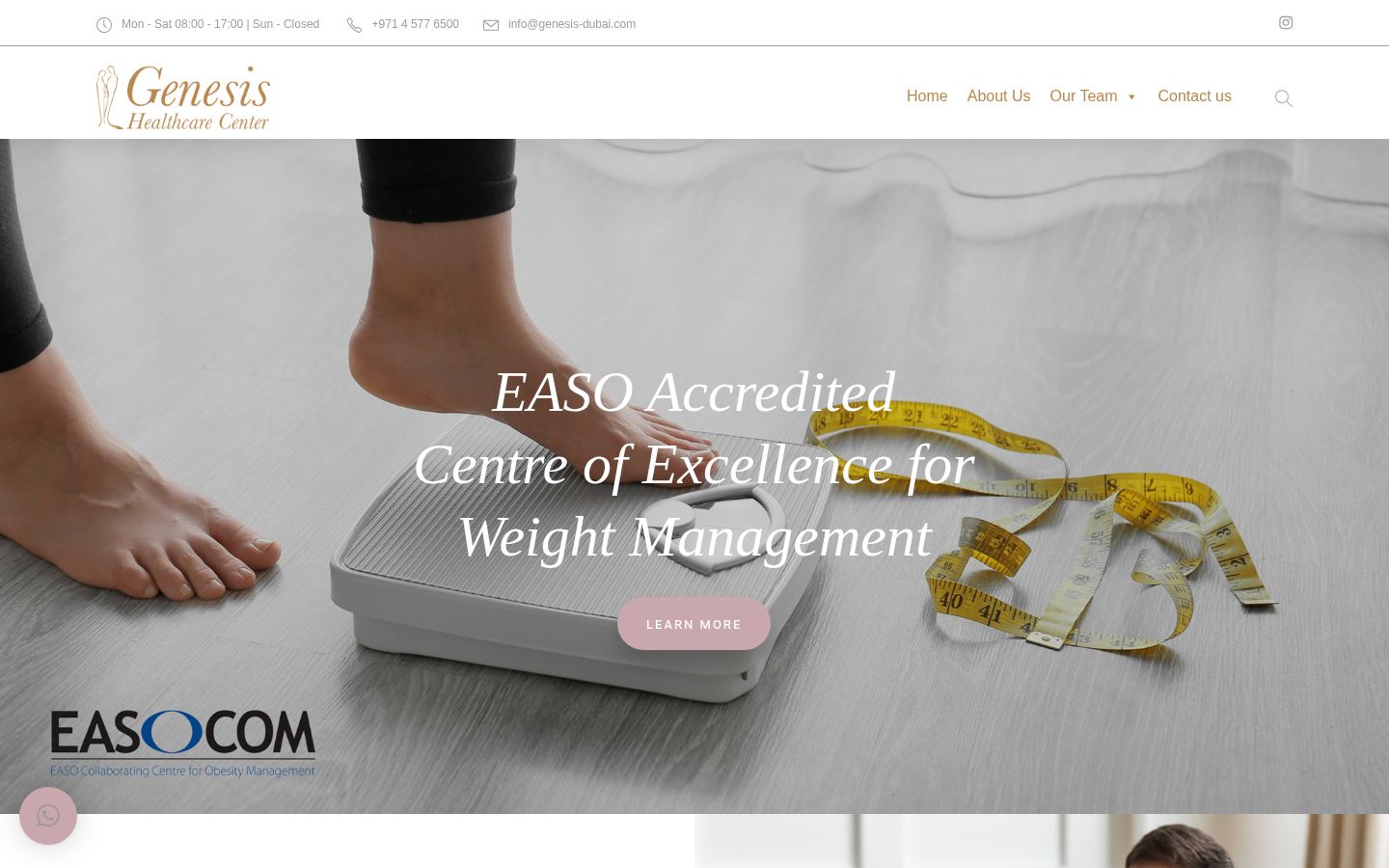 Genesis Healthcare Center · HOMEPAGE_SCREENSHOT