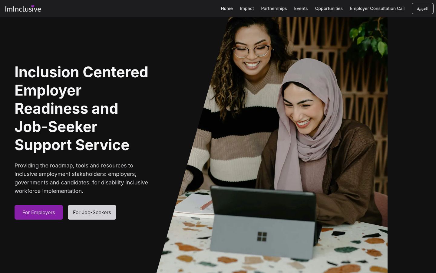 ImInclusive &middot; HOMEPAGE_SCREENSHOT
