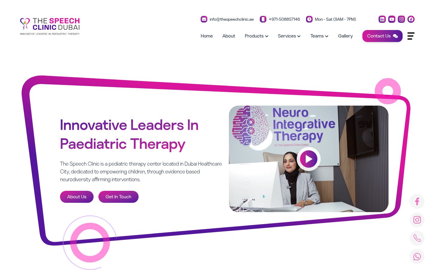 The Speech Clinic &middot; HOMEPAGE_SCREENSHOT