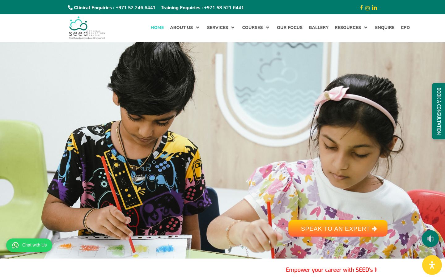 SEED Special Education Center &middot; HOMEPAGE_SCREENSHOT