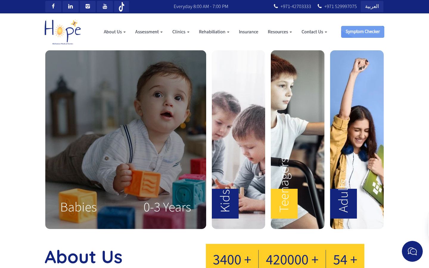 Hope Abilitation Medical Center &middot; HOMEPAGE_SCREENSHOT