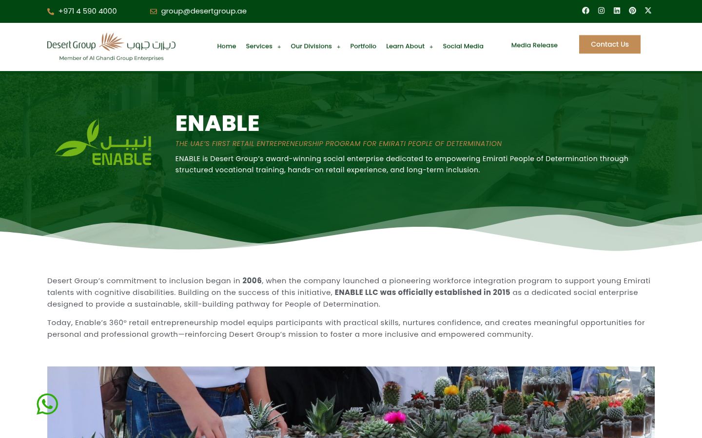 ENABLE by Desert Group &middot; HOMEPAGE_SCREENSHOT